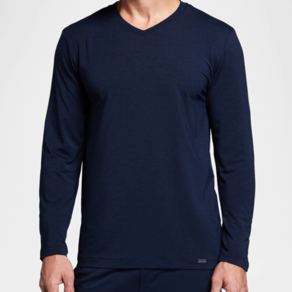 Hanro Men's Casuals V-Neck Long-Sleeve T-Shirt NEW WITH TAGS